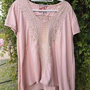 Johnny Was Top Peach  xl